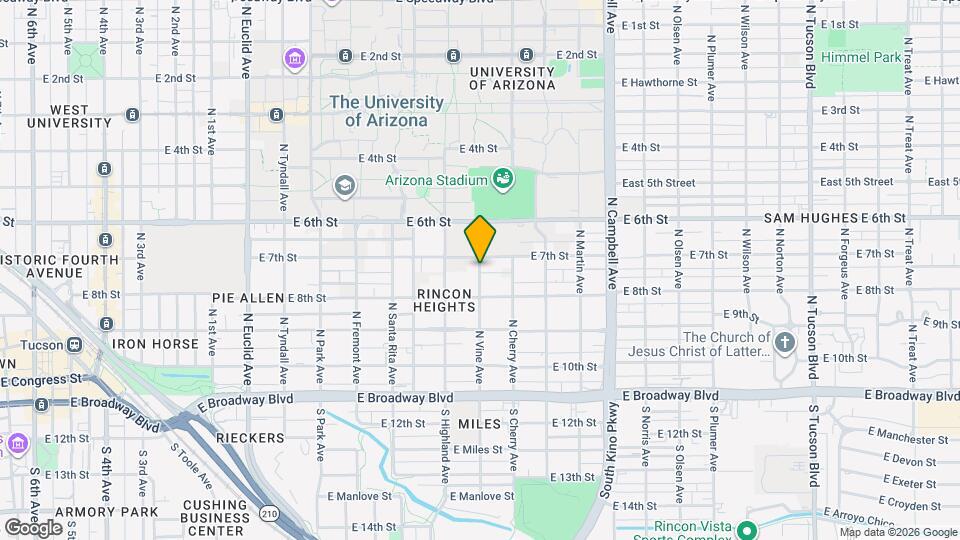 334 N Vine Ave Map and Location Details