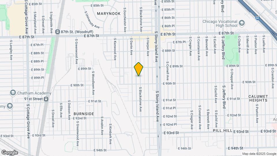 8936 S Blackstone Ave Map and Location Details