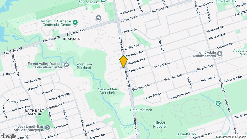 4750 Bathurst Street Apartments Map and Location Details