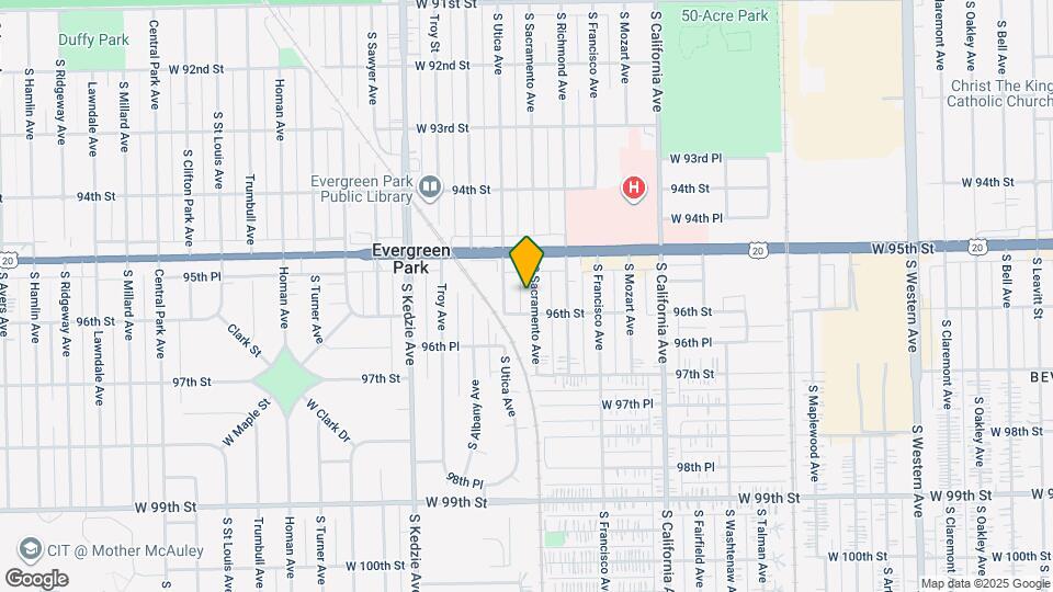 9542 S Sacramento Ave Map and Location Details