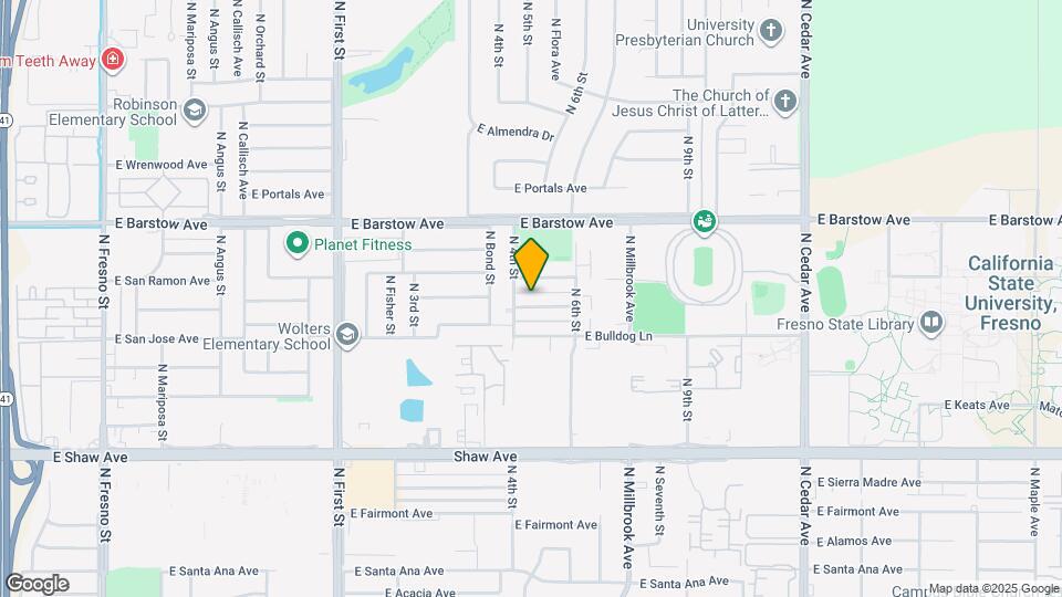 1330 E San Bruno Ave Map and Location Details