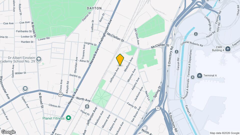 1033-1035 Jefferson Ave Mapa y Detalles de la Ubicación