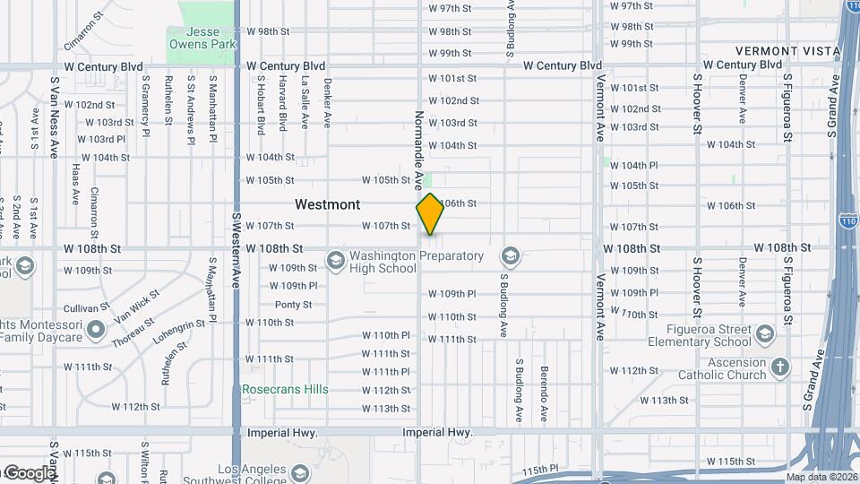 1344 W 107th St Map and Location Details