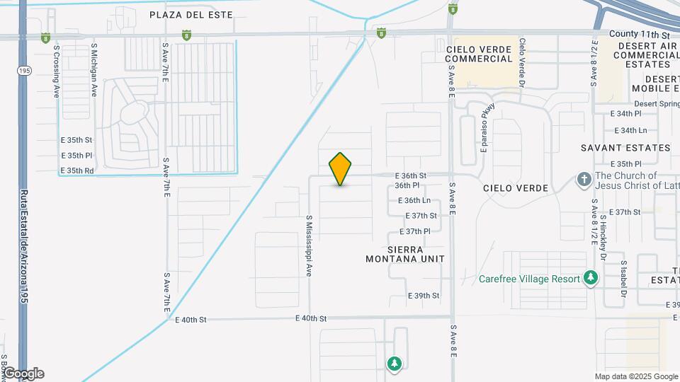 7615 E 36th Pl Map and Location Details