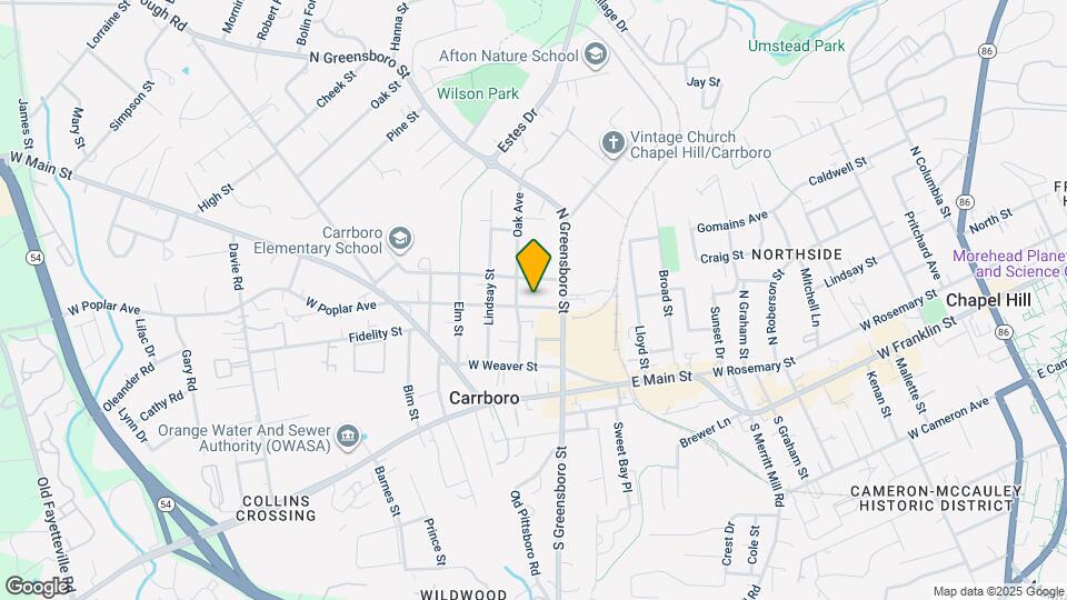 501 E Poplar Ave Map and Location Details