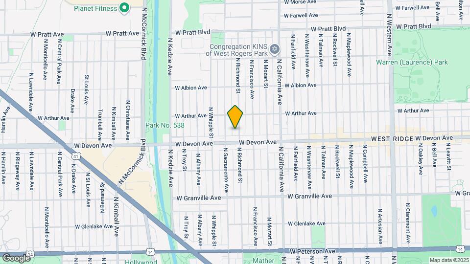6414 N Richmond St Map and Location Details