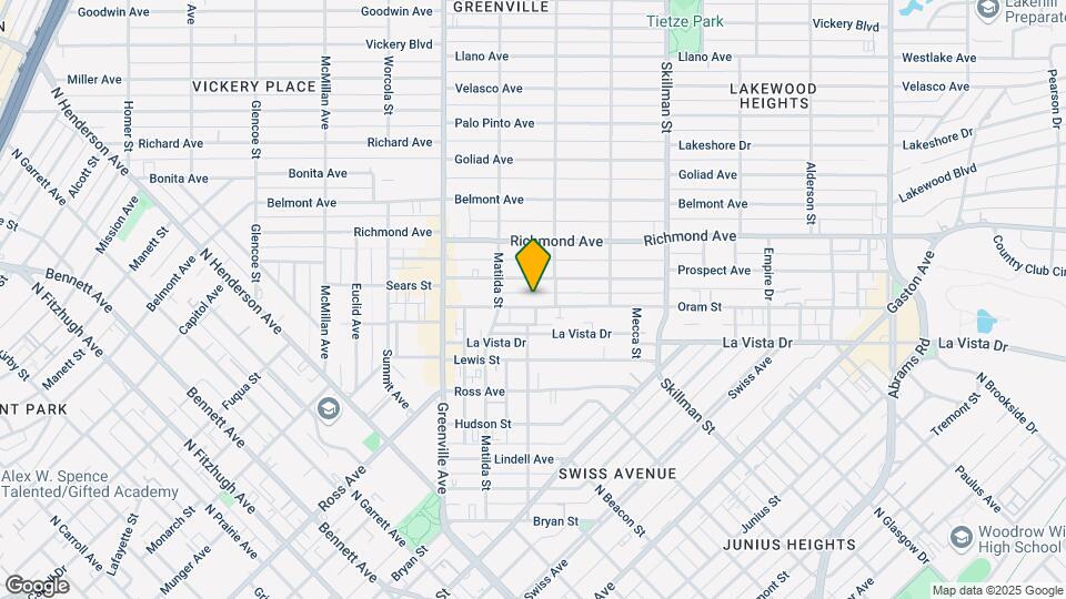 5833 Oram St Map and Location Details