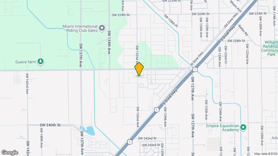 13329 SW 233rd St Mapa y Detalles de la Ubicación