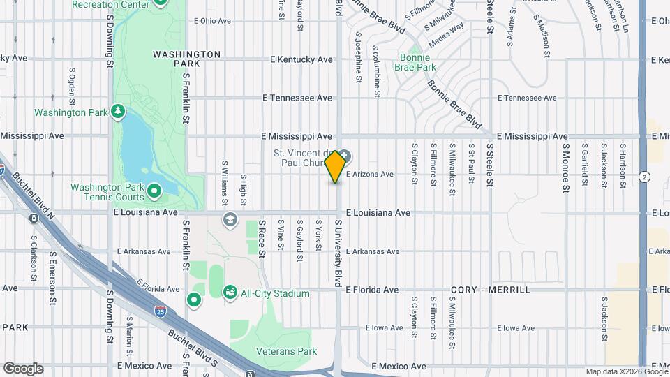 1235 S University Blvd Map and Location Details