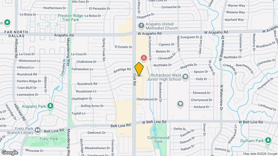 400 N Coit Rd Map and Location Details