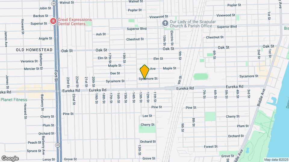 1213 Sycamore St Map and Location Details
