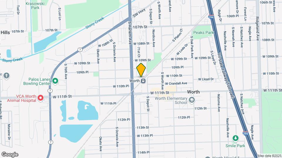 7121 W 110th St Map and Location Details