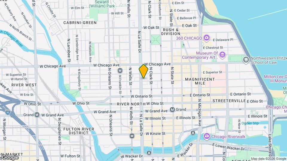 126 W Huron St Mapa y Detalles de la Ubicación