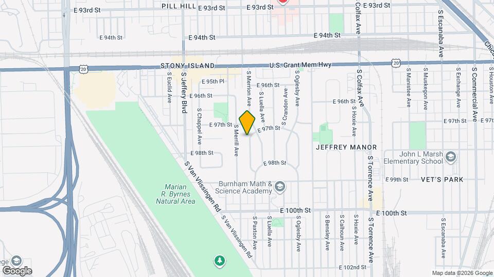 9722 S Merrion Ave Mapa y Detalles de la Ubicación