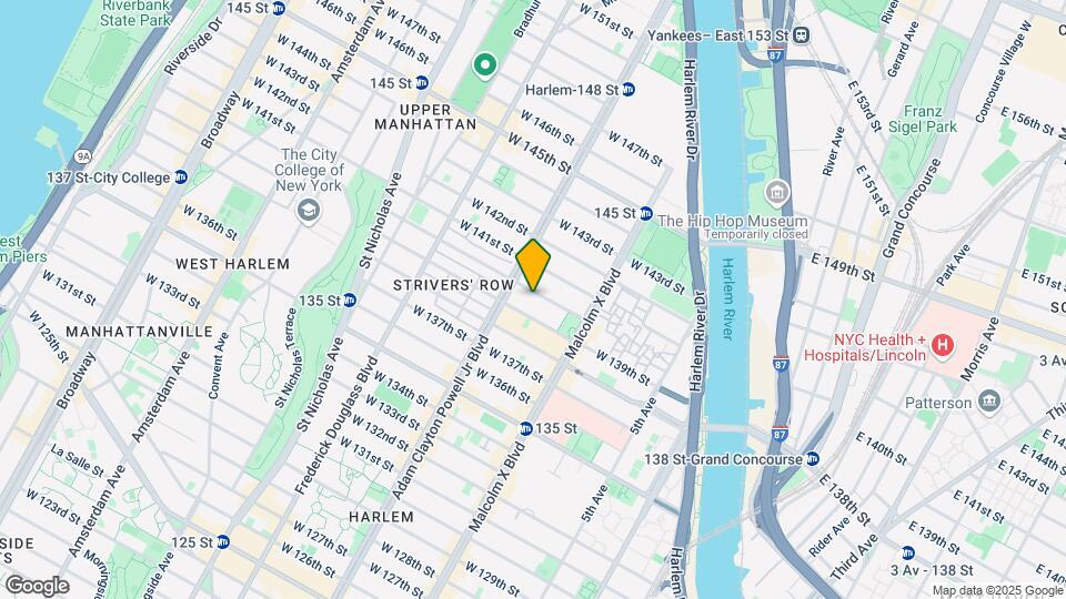 West 140th Street Mapa y Detalles de la Ubicación