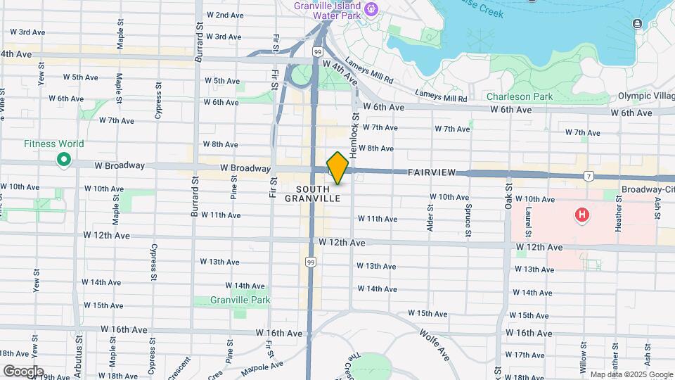 1445 W 10th Ave Map and Location Details
