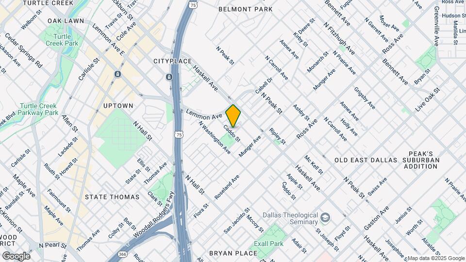 2100 Caddo St Map and Location Details