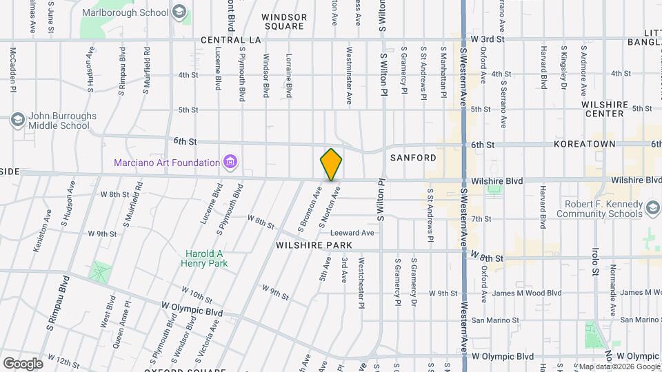 4100 Wilshire Blvd Map and Location Details