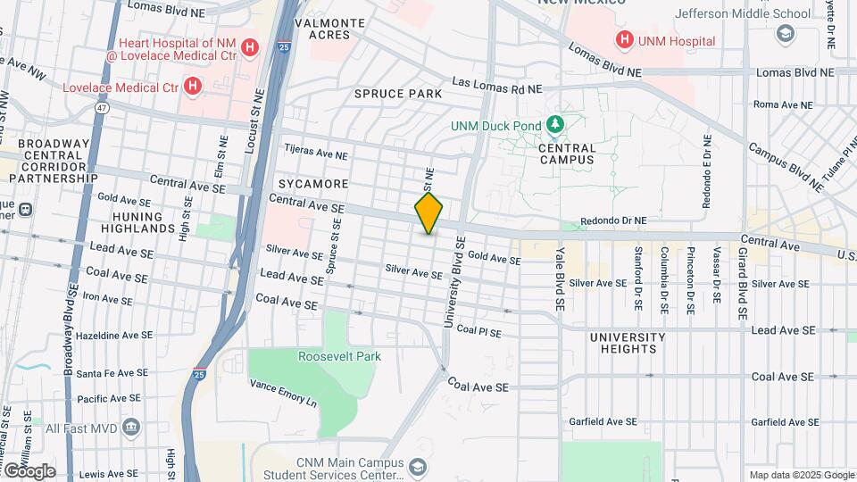 1617 Gold Ave SE Map and Location Details
