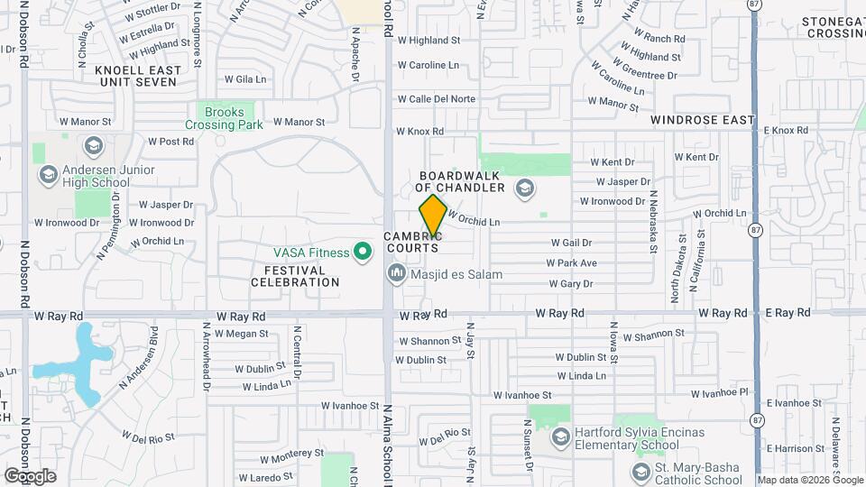 1168 N Burbank Ct Map and Location Details