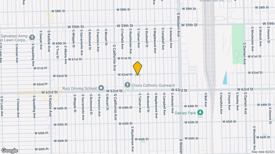 6206 S Talman Ave Map and Location Details