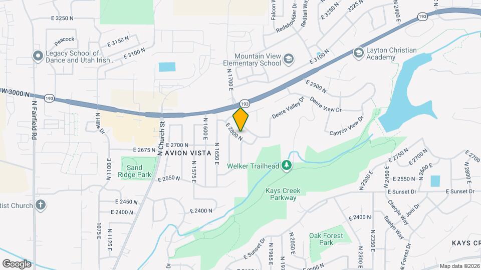 1737 E 2800 N Map and Location Details