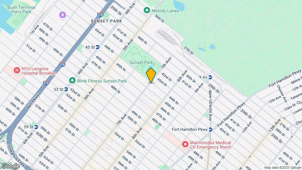 One Sunset Park Map and Location Details