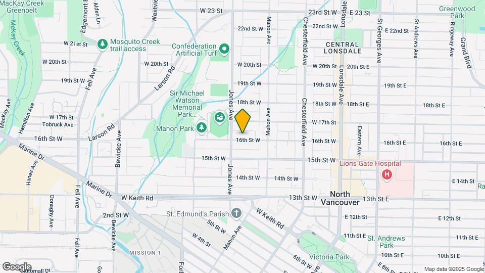 348 16th St W Map and Location Details
