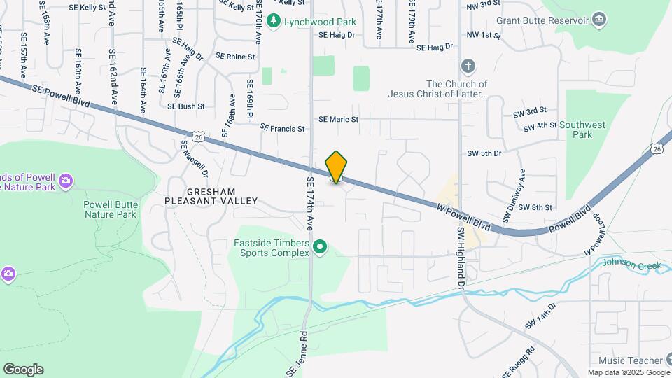 17476 SE Powell Blvd Map and Location Details
