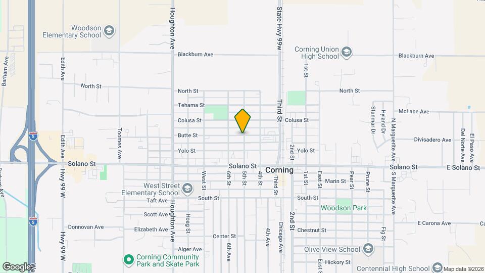 1223 Colusa St Map and Location Details