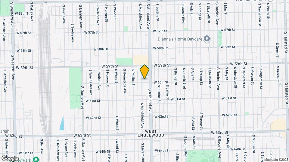 5955 S Marshfield Ave Map and Location Details