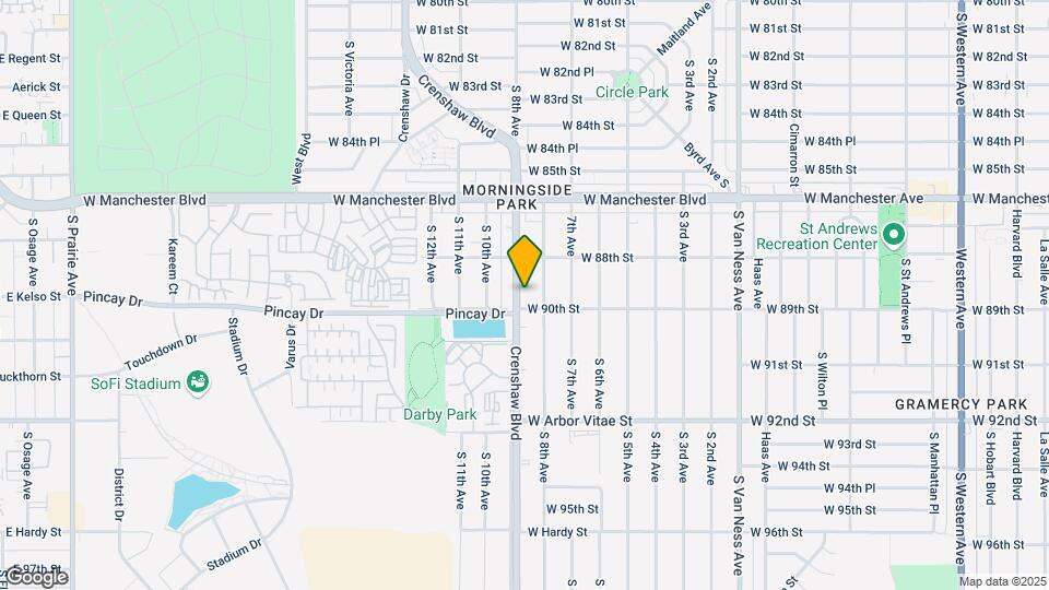 8910 Crenshaw Blvd Map and Location Details