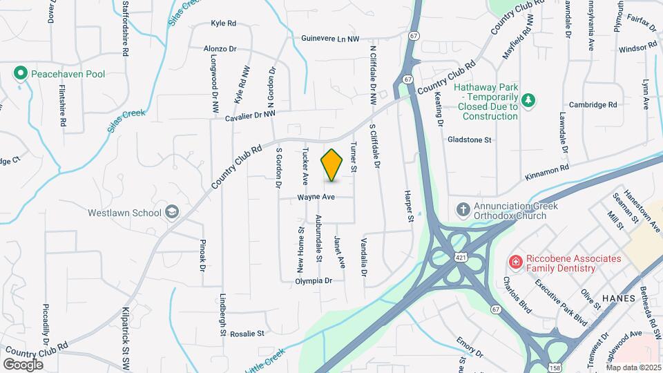 3826 Country Club Rd Map and Location Details