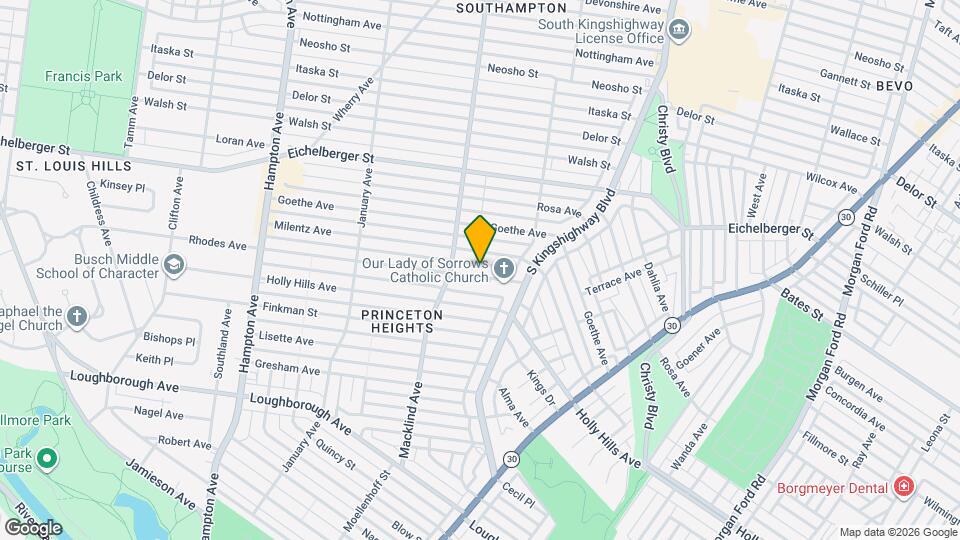 5055 Rhodes Ave Map and Location Details