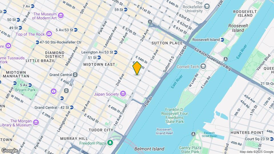 349 E 51st St Mapa y Detalles de la Ubicación