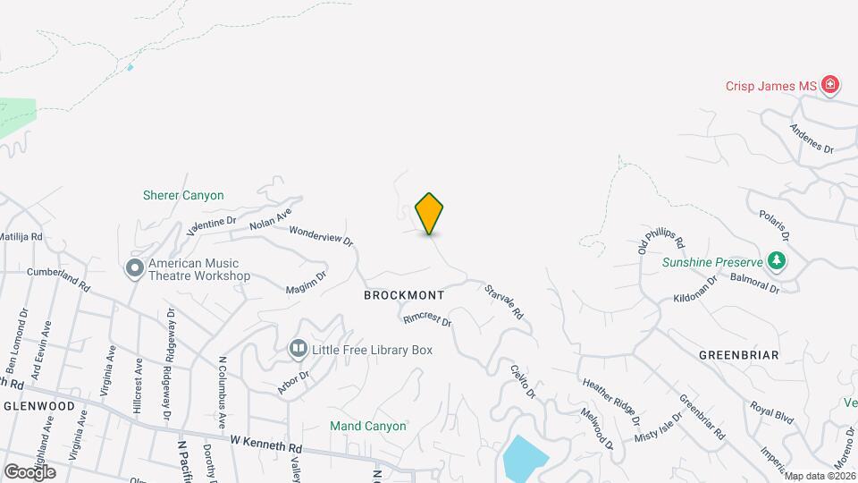 2136 Rimcrest Dr Map and Location Details