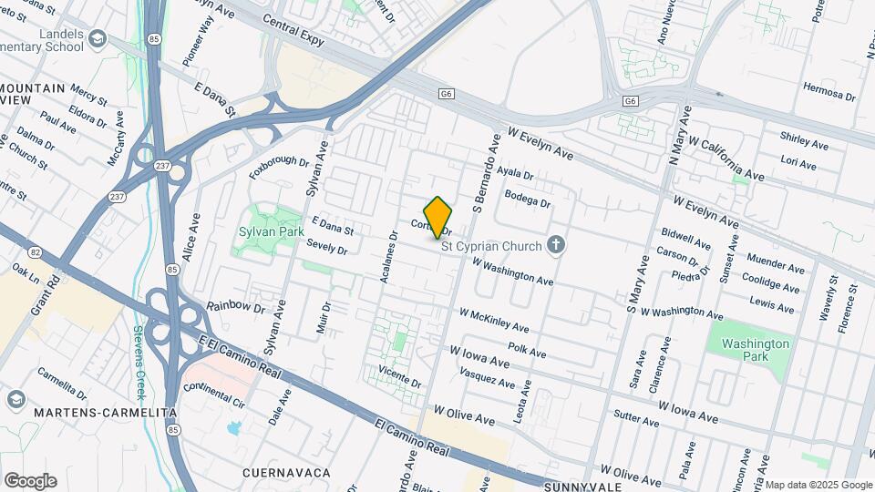 1231 W Washington Ave Map and Location Details