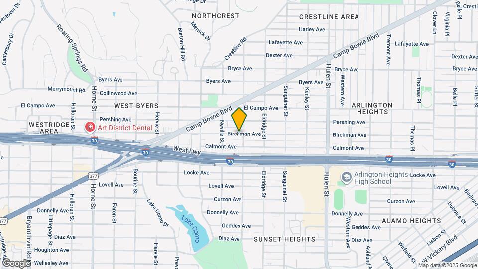 5017 Birchman Ave Map and Location Details