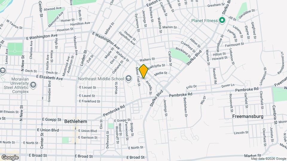 1177 Arcadia St Map and Location Details