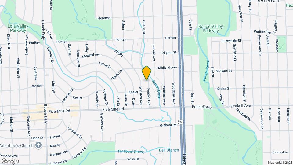 15481 Fenton Ave Map and Location Details