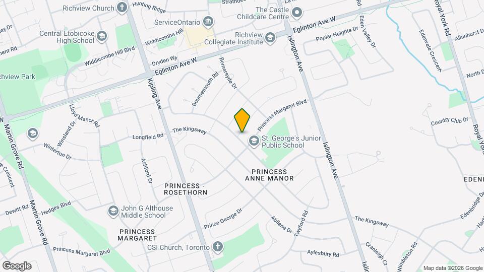 88 Princess Anne Crescent Map and Location Details