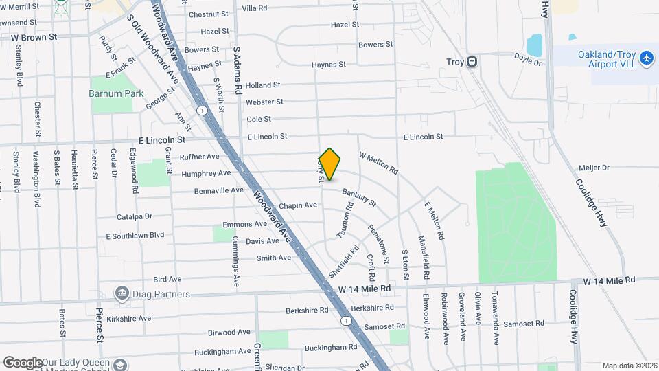 1647 Banbury St Map and Location Details