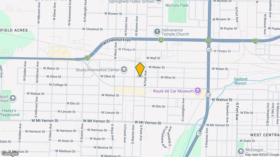 2218 W Olive St Map and Location Details