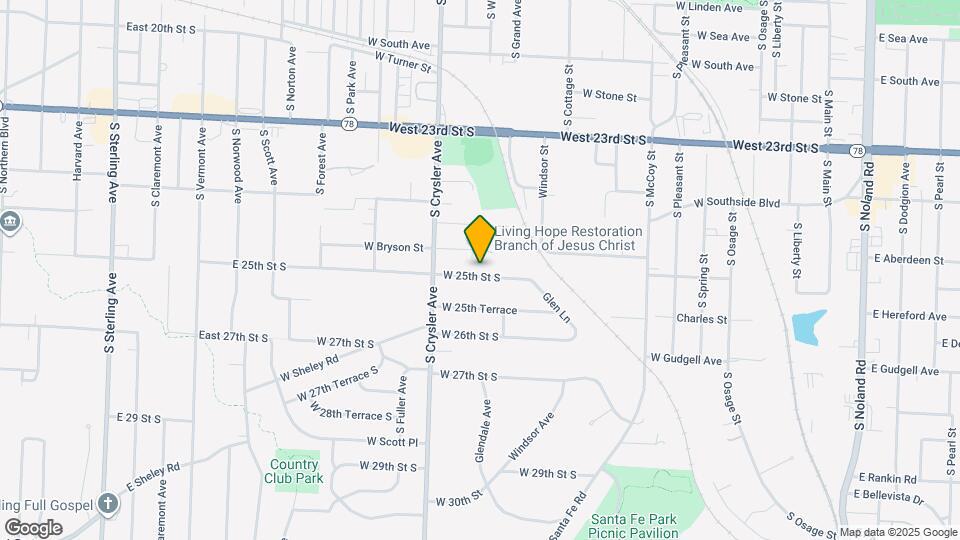 1218 W 25th St S Map and Location Details