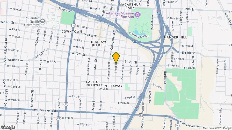 1801 S Izard St Map and Location Details