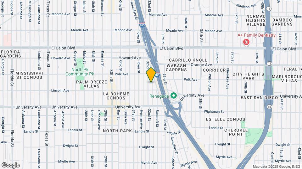 4027 32nd St Map and Location Details