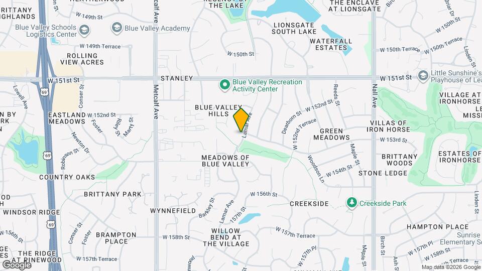 6301 W 153rd St Map and Location Details