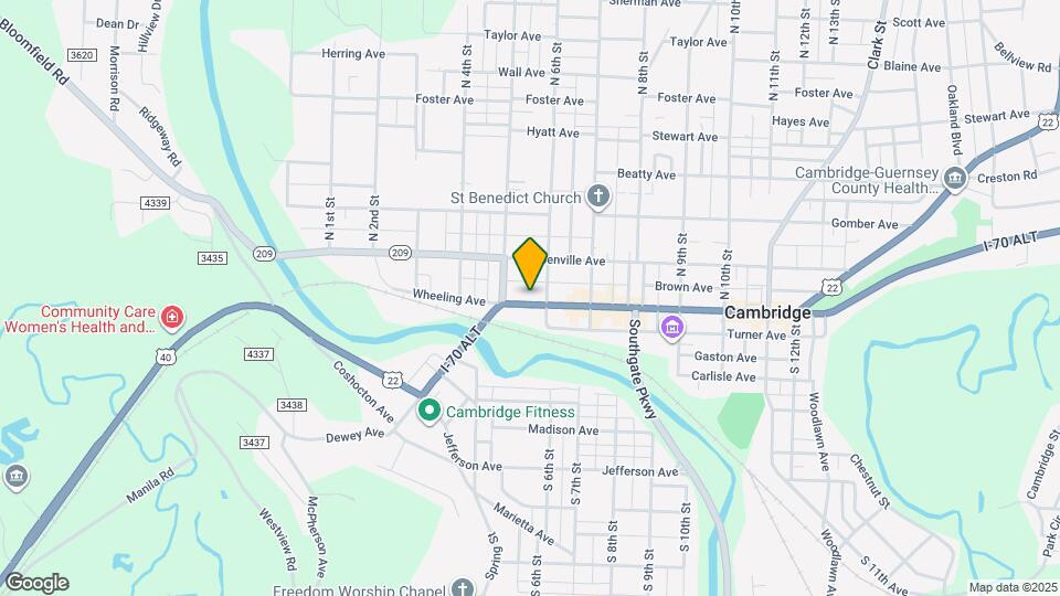 537 Wheeling Ave Map and Location Details