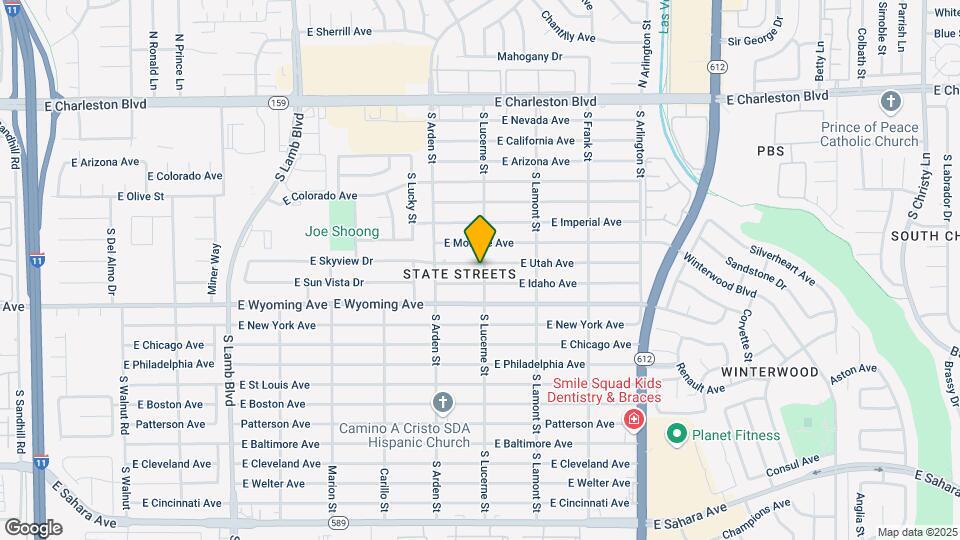 1725 S Lucerne St Map and Location Details