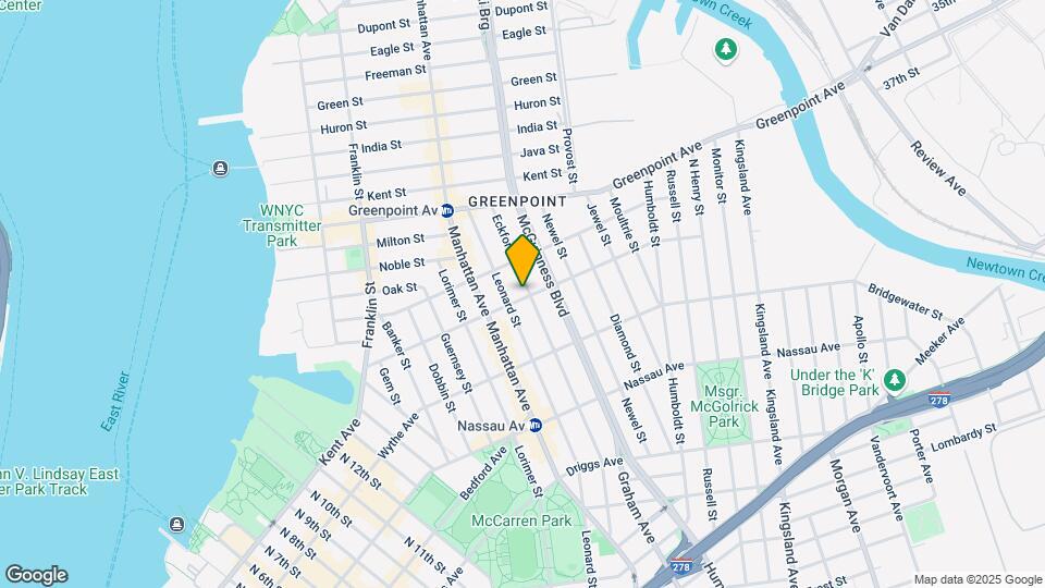 141 Meserole Ave-Unit -1L Map and Location Details